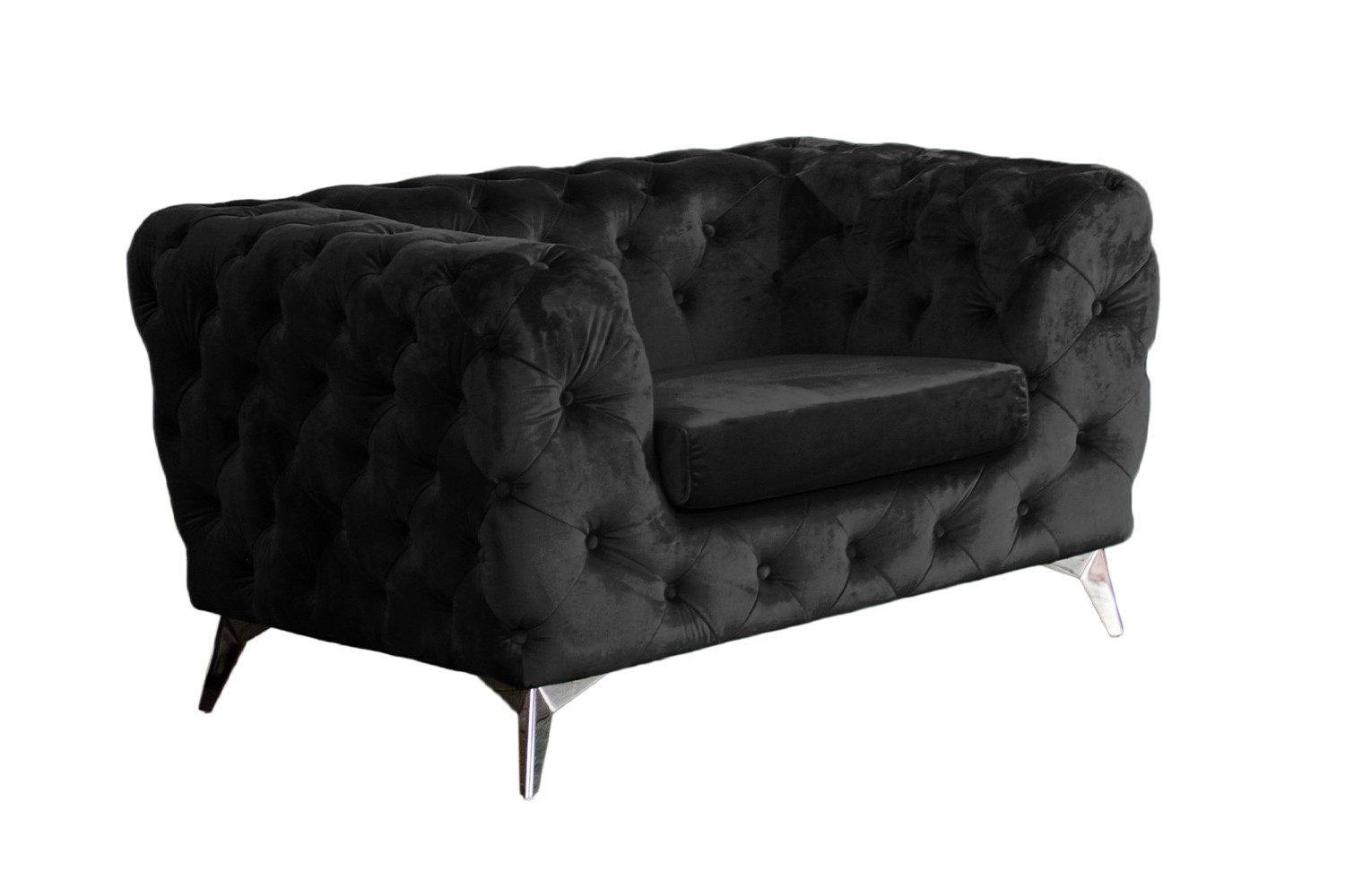 KAWOLA Sessel NARLA, Chesterfield Loungesessel Velvet verschiedene Farben günstig online kaufen
