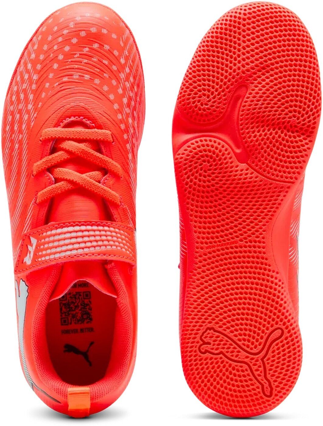 PUMA FUTURE 9 PLAY IT V Jr GLOWING RED-PUMA WHITE-PUMA BLACK Fußballschuh – Bild 2 von 3