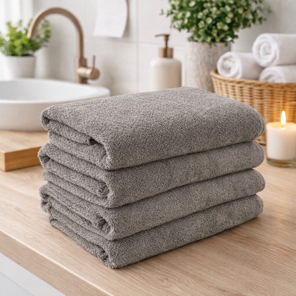MatratzenL.A.B® Handtuch Set Gomez 500 g/m² Blauer Schwan®, 100% Baumwolle (1er oder 5er Set) – Bild 5 von 5