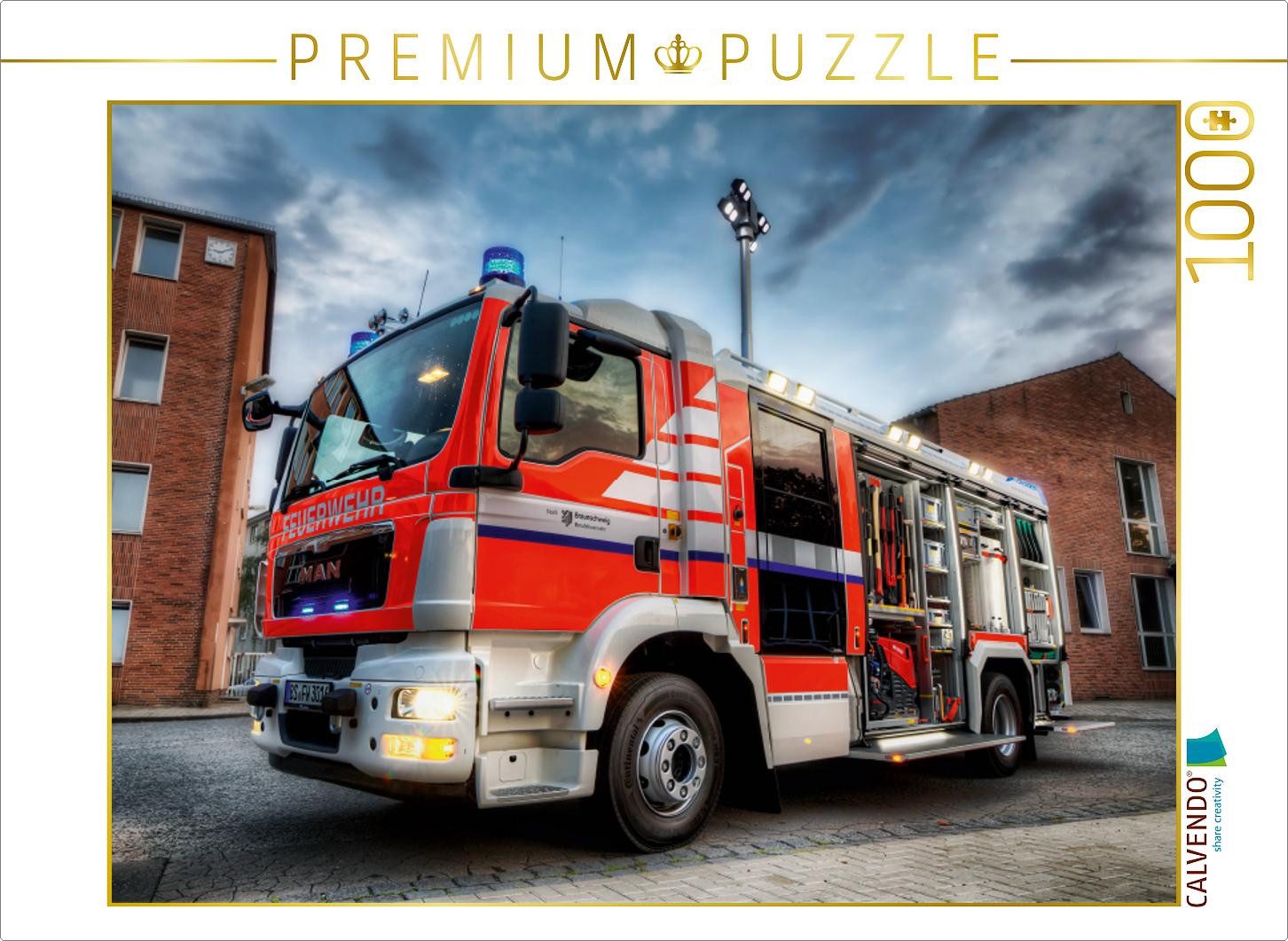 CALVENDO Puzzle CALVENDO Puzzle Rescue Fire Truck (HLF), 1000 pieces, finished size 2, 1000 Puzzleteile