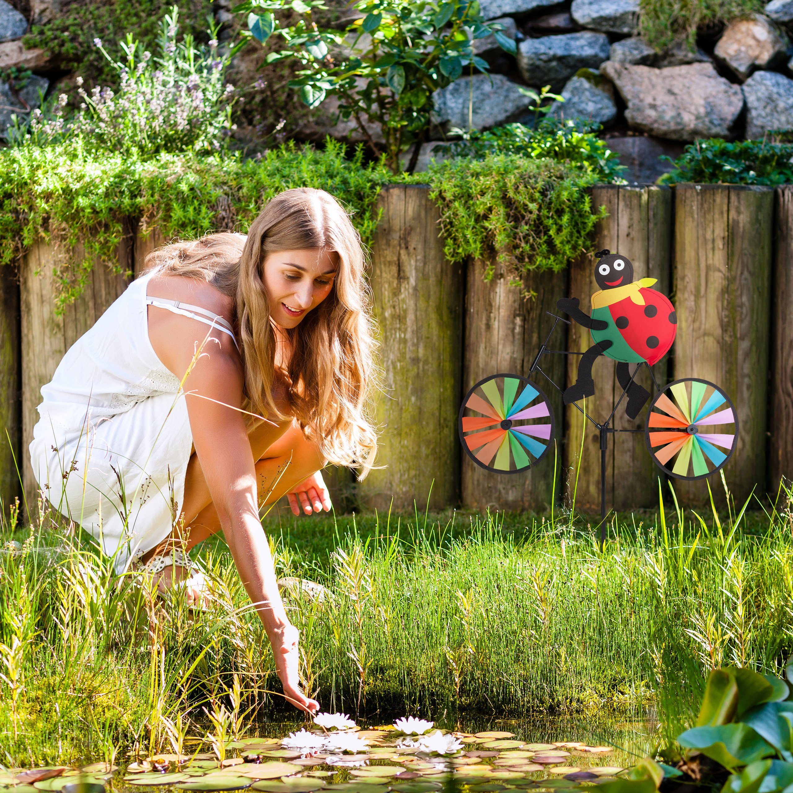 relaxdays Windrad Marienkäfer im 2er Set (2 St)