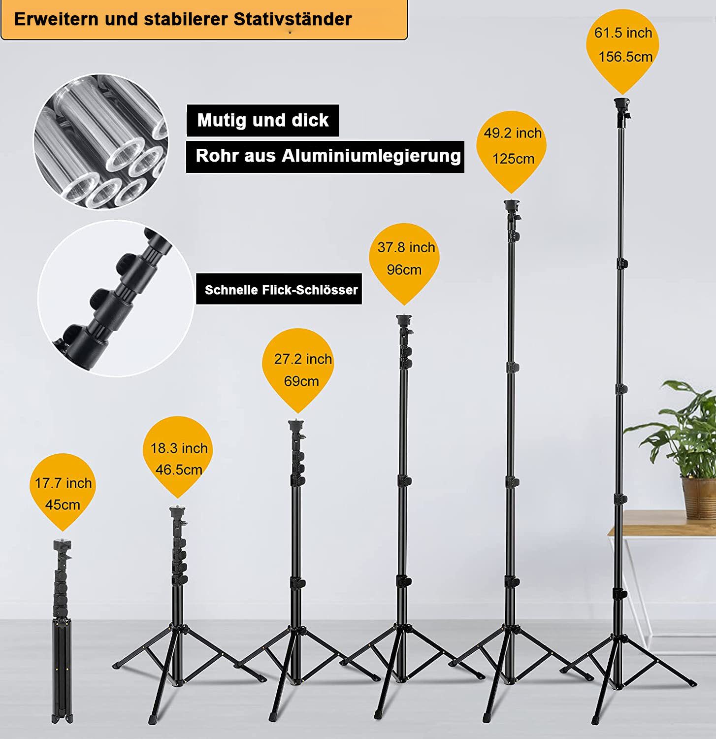 AIMAX Ringlicht 10 Zoll Ringlicht mit Fernsteuerung, mit 3 Farbe und 10 Helligkeitsstufen