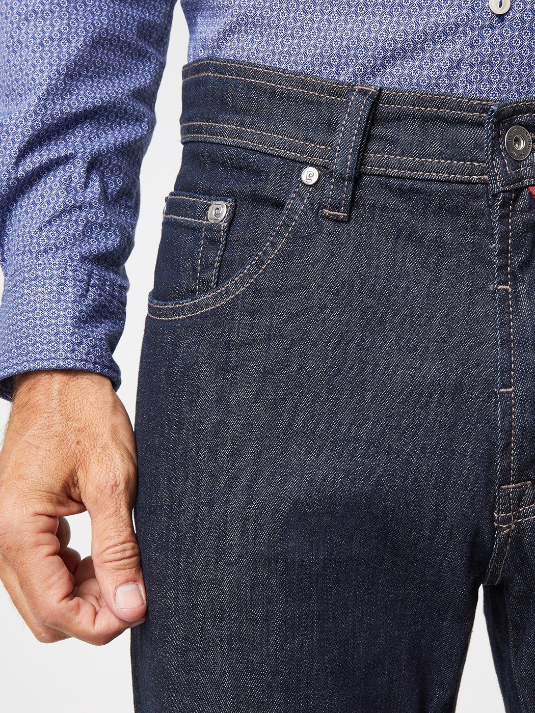 Pierre Cardin 5-Pocket-Jeans PIERRE CARDIN DEAUVILLE - blue rinsed Konfektionsgrö 7280.04 dark 3880