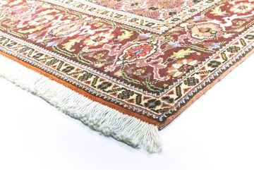 Wollteppich Täbriz 40 Raj Teppich handgeknüpft orange, morgenland, rechteckig, Höhe: 7 mm, handgeknüpft
