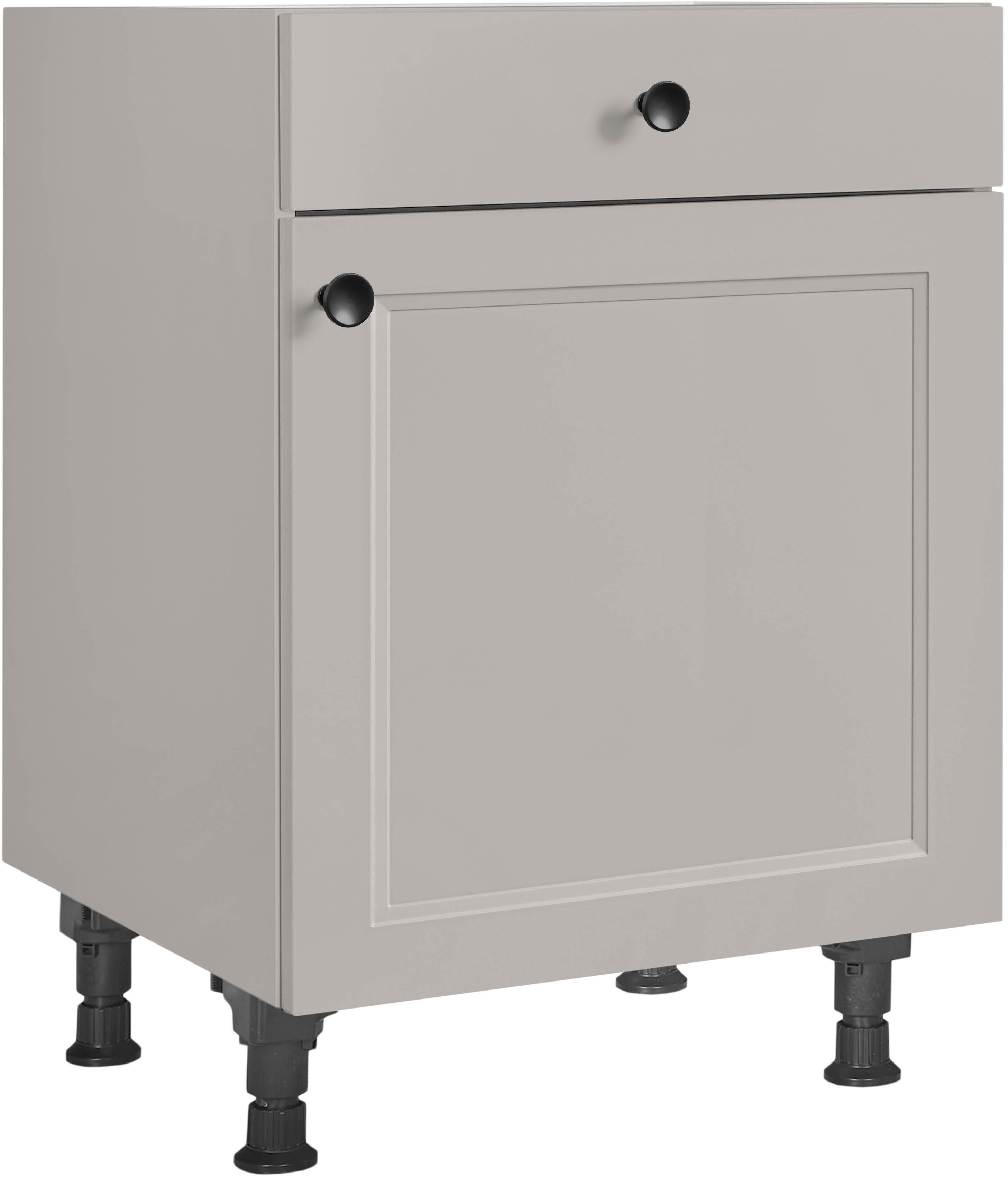 nobilia® Unterschrank "Cascada", Ausrichtung wählbar, vormontiert, in den Breiten 30, 45 und 60 cm Breite, mit höhenverstellbaren Sockelfüßen, vormontiert