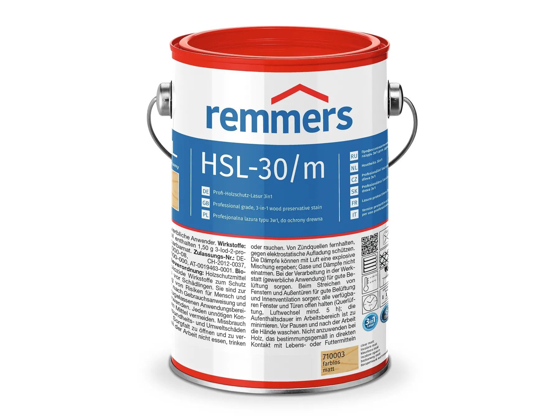 Remmers Holzschutzlasur HSL-30/m-Profi-Holzschutz-Lasur 3in1