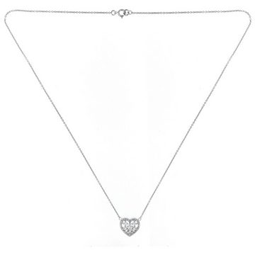 Smart Jewel Collier Mittelteil Herz mit Zirkonia Steinen, Silber 925