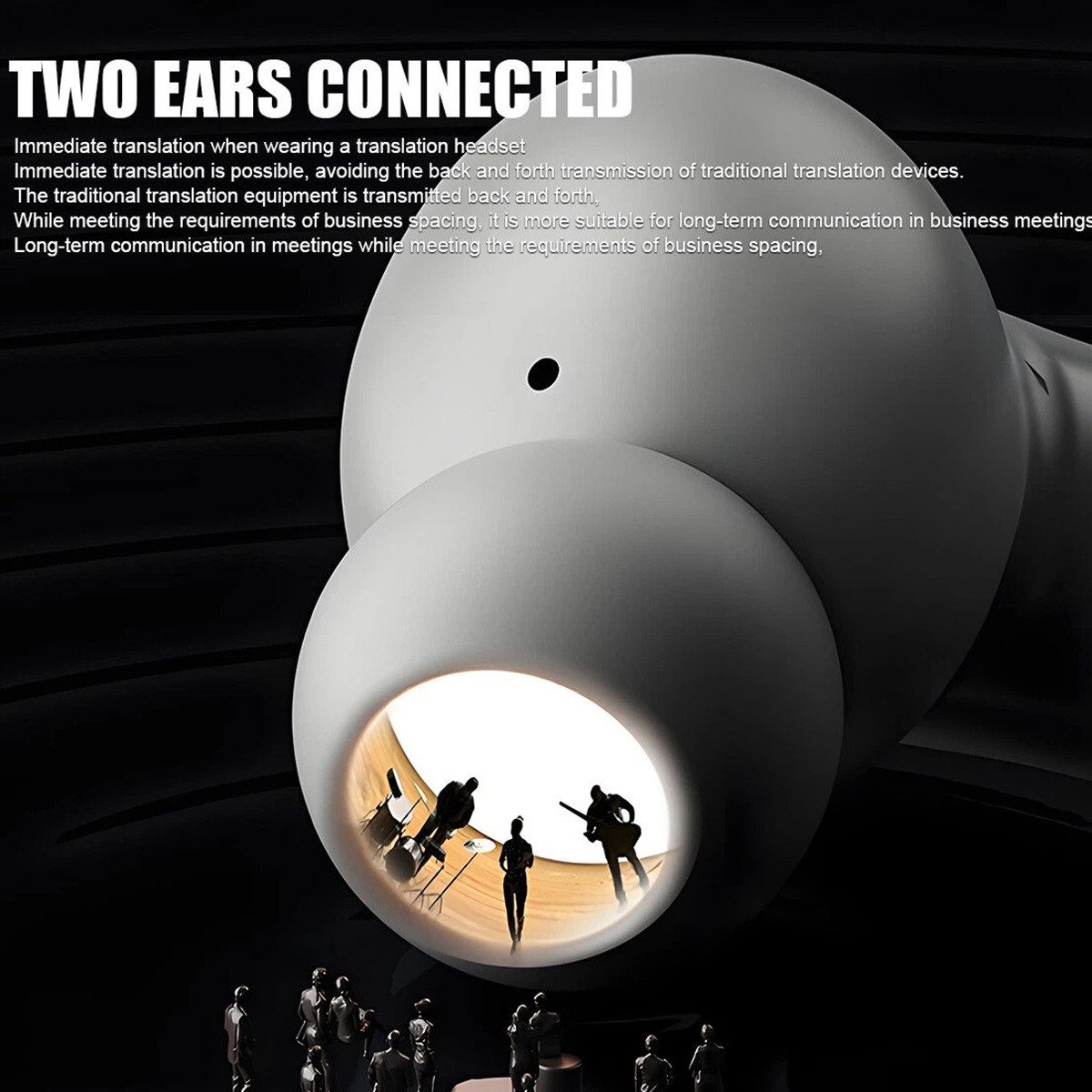 Novzep KI-Übersetzer-Kopfhörer Echtzeit-Übersetzer Intelligente Bluetooth-Kopfhörer