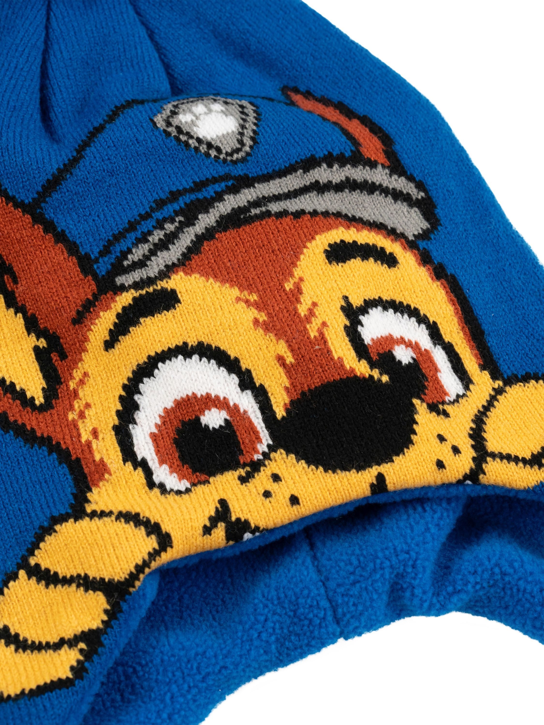 United Labels® Strickmütze Paw Patrol Strickmütze Chase Wintermütze mit Bommel Mütze