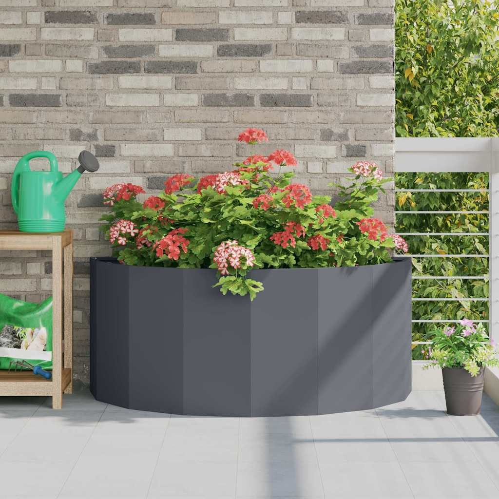 vidaXL Blumentopf Pflanzkübel Anthrazit 120 x 60 x 50 cm Stahl (1 St)