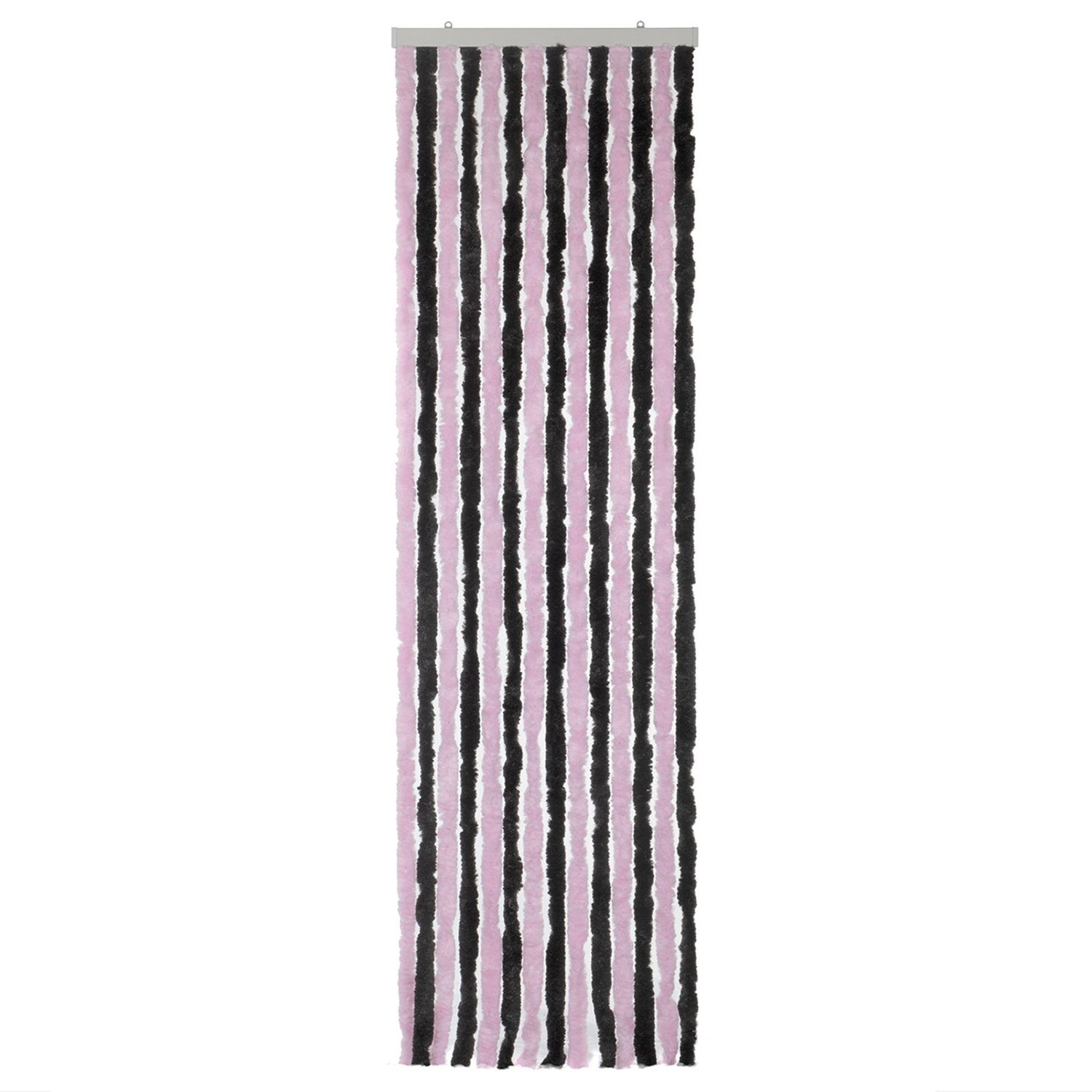 Türvorhang Flauschvorhang 56 x 185 cm St), (1 schwarz, abdunkelnd Hakenaufhängung pink Moritz