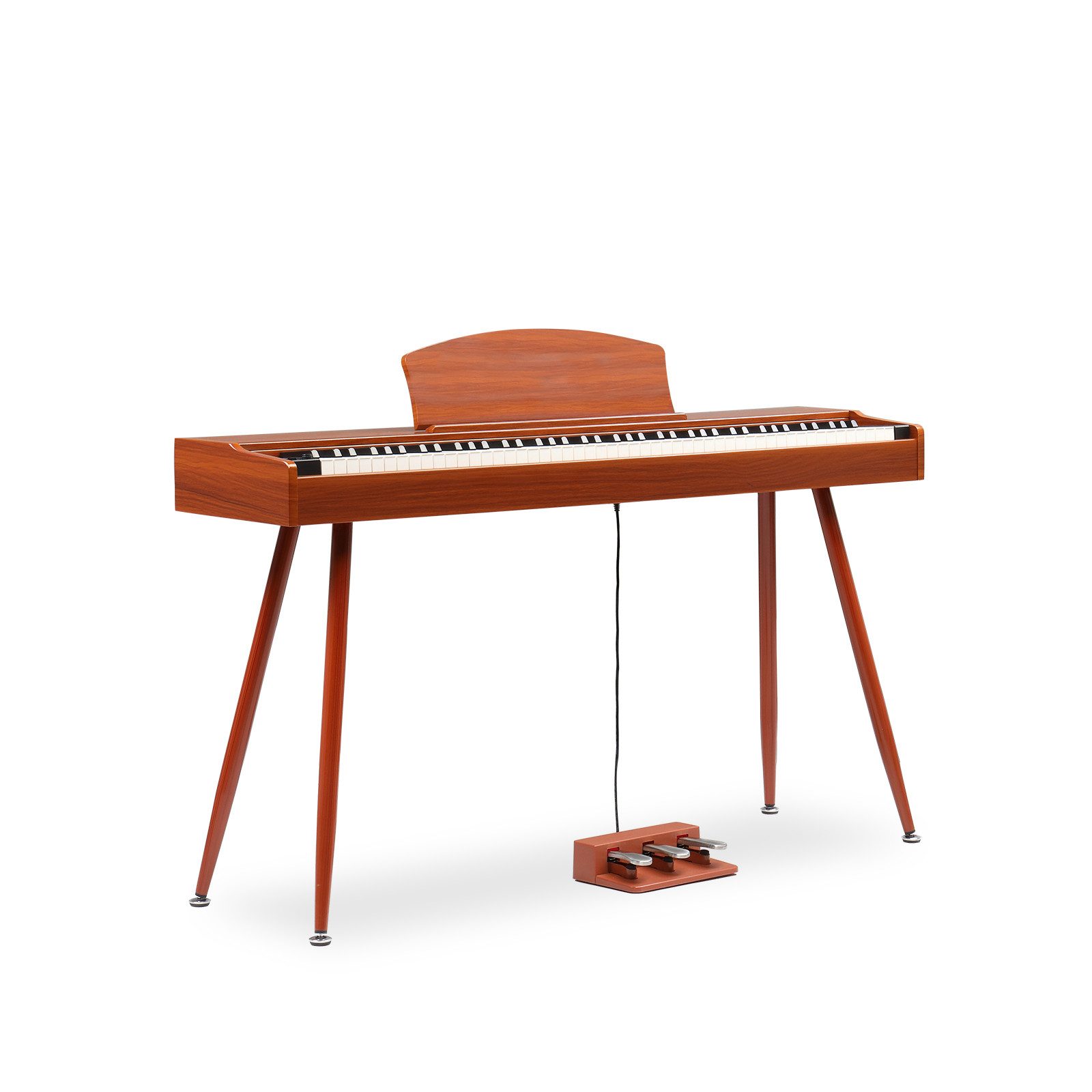 LALAHO Digitalpiano E-Piano 88 Tasten Klavier Keyboard 3 Pedale mit Metallstaender, Hammermechanik 128 Rhythmen, 88 Trommelton, Notenständer