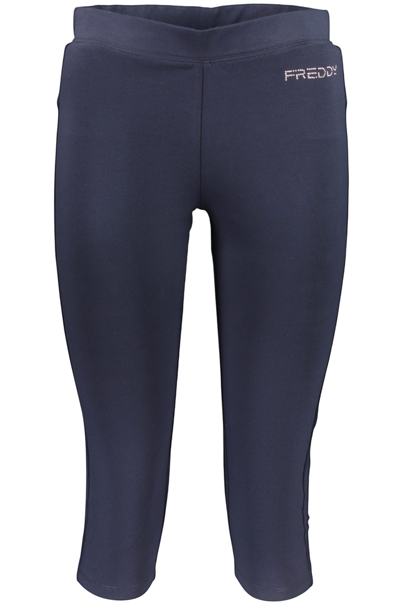 Freddy 5-Pocket-Hose Damen Leggings Blau Kurz mit Elastikbund & Applikation - Bequem & Stil