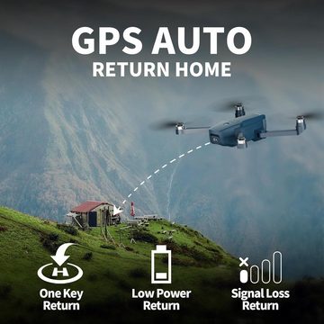 FAKJANK F405 GPS Drohne mit Kamera Faltbare FPV RC Quadcopter Drohne (4K, mit Bürstenloser Motor Smart Rückkehr5GHzÜbertragungDrone für Anfänger)