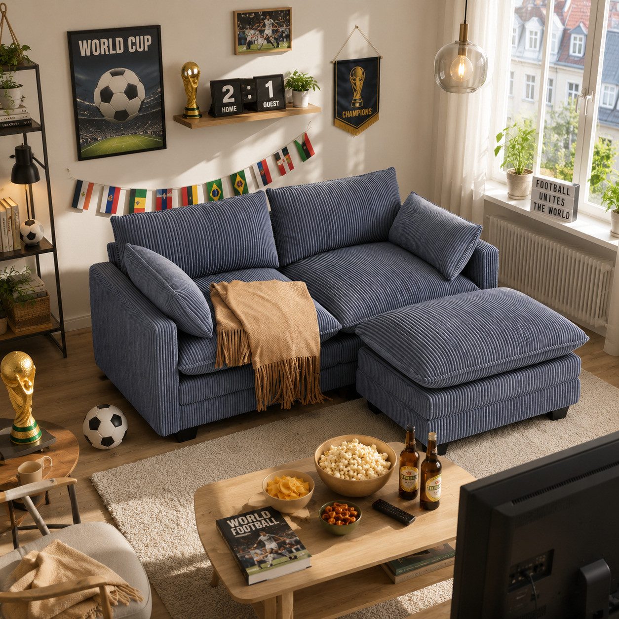 Bealife Ecksofa Sofa mit Recamiere, Wohnlandschaft, L-Form, B: 160/240 cm, Weich wie eine Wolke