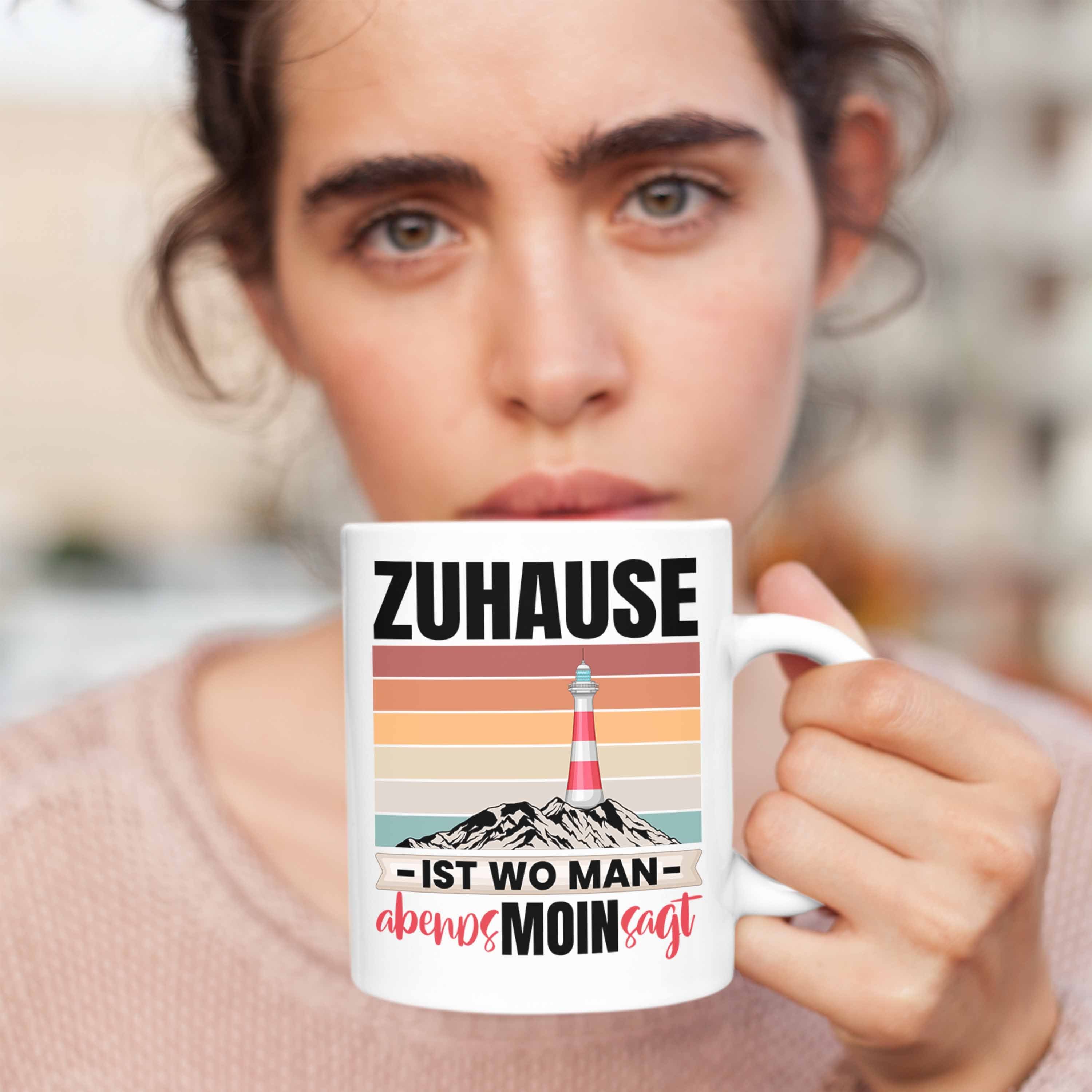 Trendation Tasse Moin Wo Geschenk Tasse Norddeutschland Ist Sagt Weiss Abends Zuhause Man