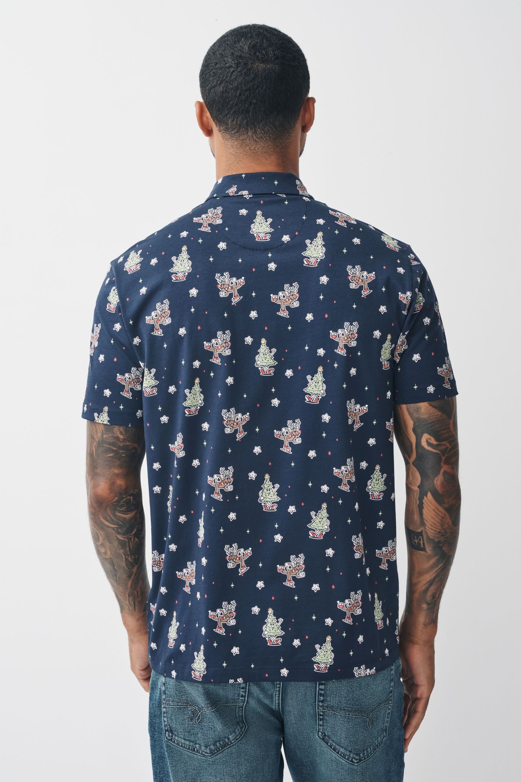 Next Poloshirt Weihnachtliches Polohemd (1-tlg)