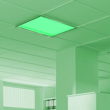 etc-shop LED Panel, LED-Leuchtmittel fest verbaut, Warmweiß, Farbwechsel, RGB LED Deckenleuchte Einbaupanel Acryl Wohnzimmer Lampe Farbwechsler