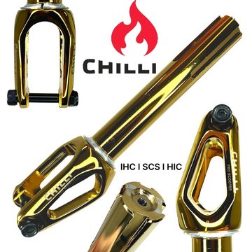 Chilli Stuntscooter Chilli Pro Scooters Slim Cut Stunt-Scooter Fork HIC Kit + Headset Gold