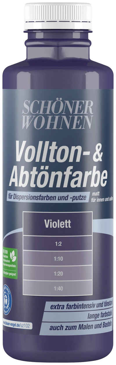 SCHÖNER WOHNEN-Kollektion Vollton- und Abtönfarbe »Vollton- & Abtönfarbe«, 500 ml, violett, zum Abtönen von Dispersionsfarben und -putzen