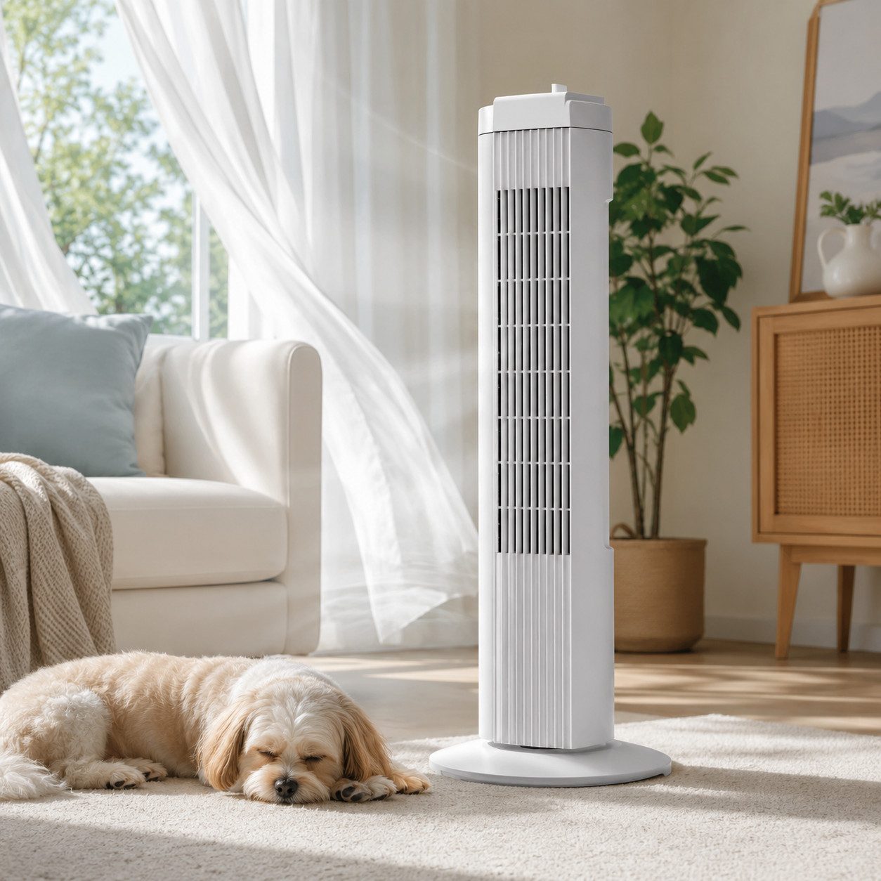 KUMTEL Standventilator, 70 cm Durchmesser, 60° Oszillation, 2-Stunden-Timer, Maximale Höhe 71 cm