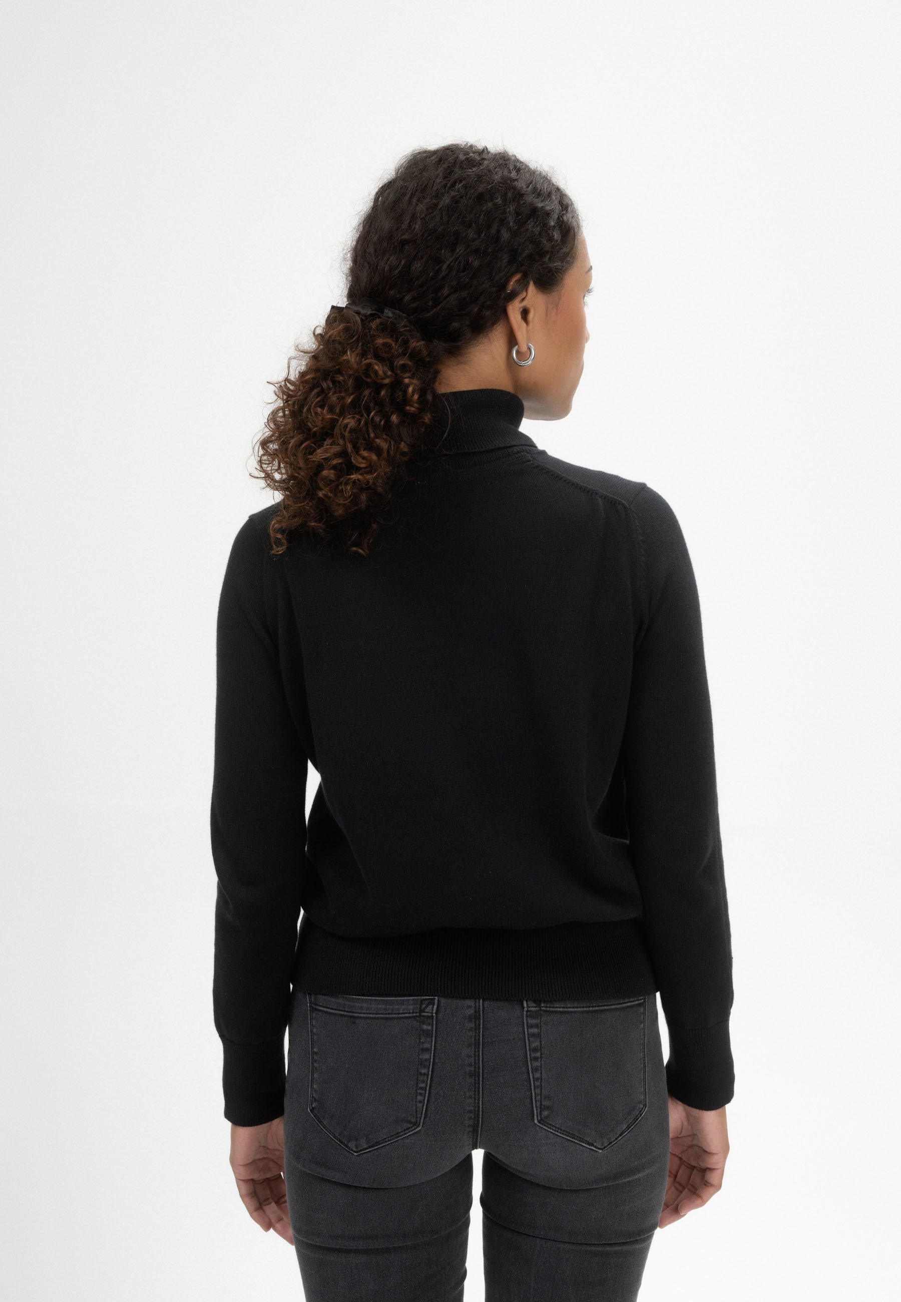 MELA Rollkragenpullover Feinstrick Rollkragenpullover Style MAYURA Rippbünd günstig online kaufen