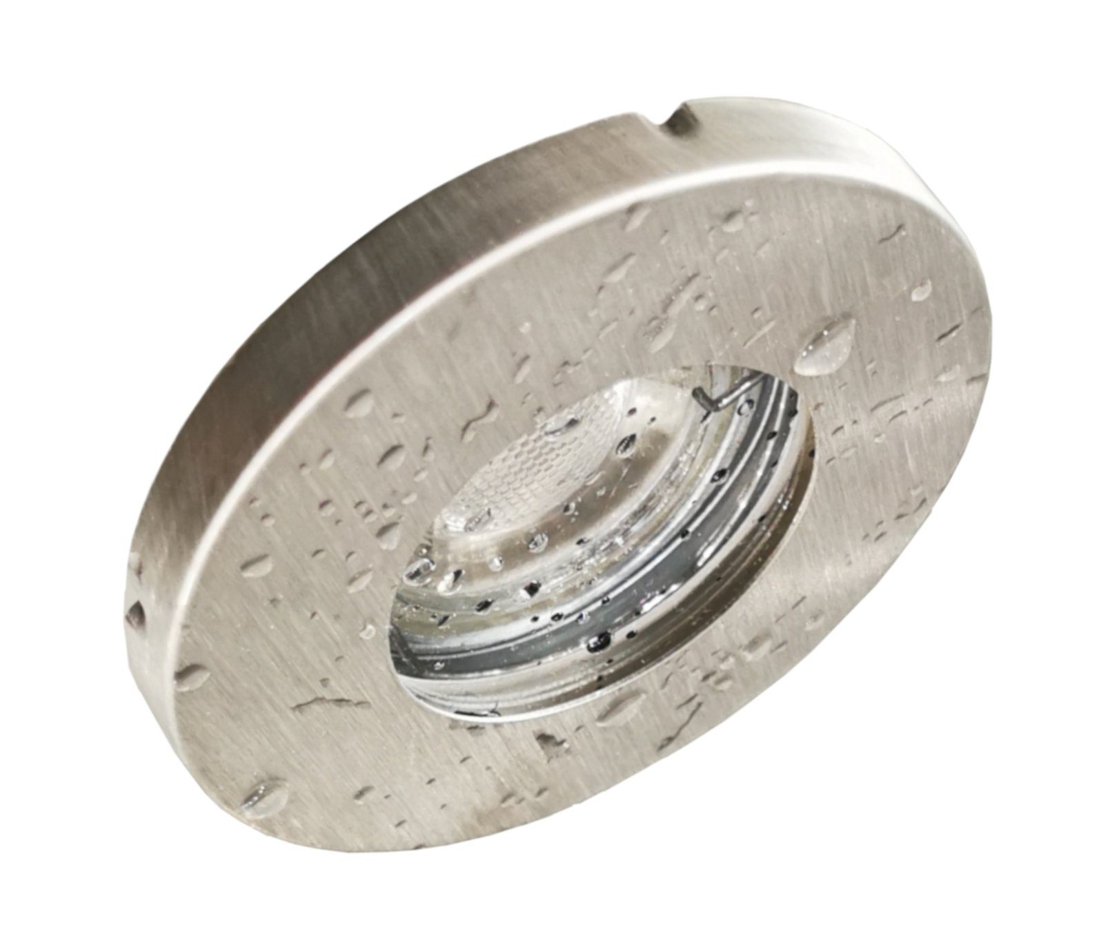 TRANGO LED Einbauleuchte, 3er Set IP65 LED Einbaustrahler ALU gebürstet 6729IP65-039G6KSDAK inkl. 3x 5 Watt 3-Stufen dimmbar GU10 LED Leuchtmittel 6000K kaltweiss Bad Einbauleuchte, Außen Einbauspot, Deckenleuchte, Deckenspots