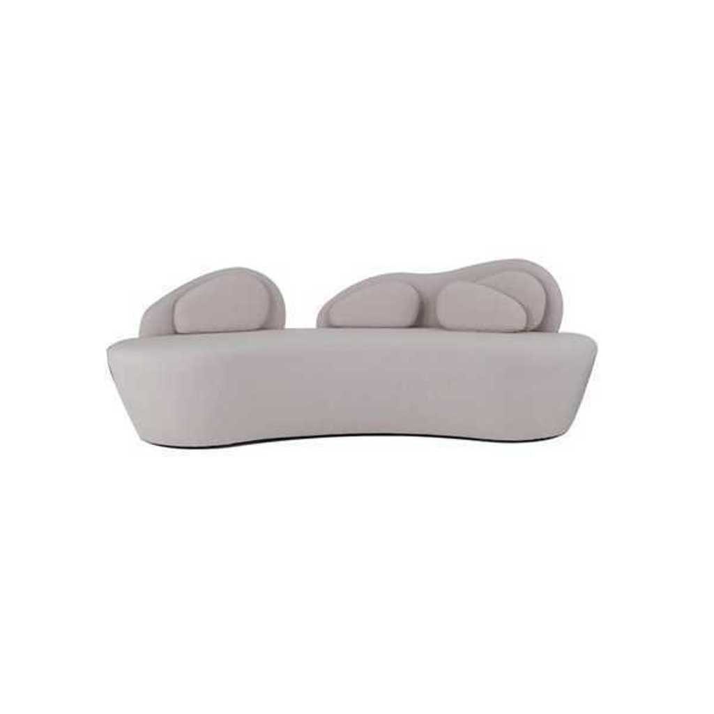 JVmoebel 3-Sitzer Weißes 3-Sitzer Sofa Polster 3-Sitzer Wohnzimmer Couch Luxus Textil, 1 Teile, Made in Europa