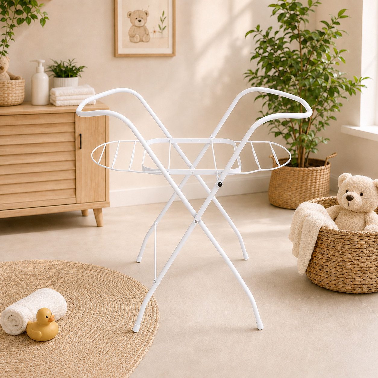Best for Kids Babybadewanne Universeller Badewannenständer 84 cm – Sicherer, faltbarer Badeständer, (Einzelteil, 1-tlg), Rückenschonendes Design, stabiler Stahlrahmen