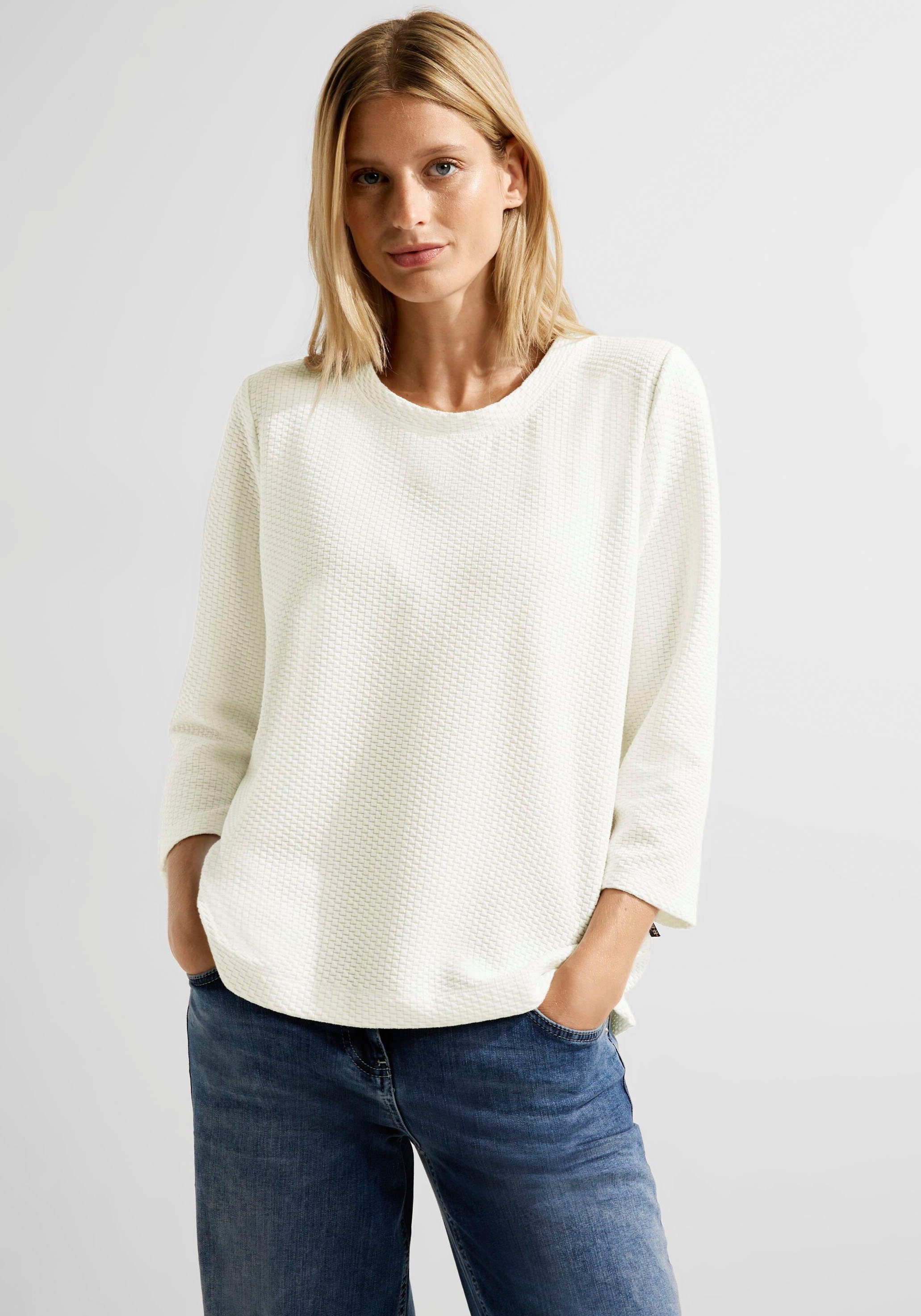 Cecil Sweater in Hüftlänge vanilla white