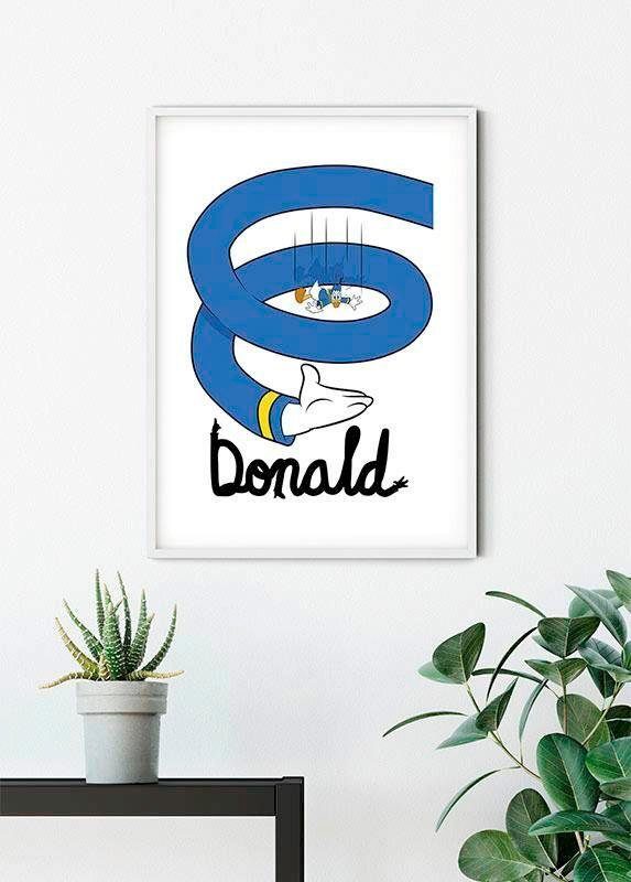 Komar Poster Donald Duck Spiral, Kinderzimmer, (1 Disney Schlafzimmer, Wohnzimmer St)