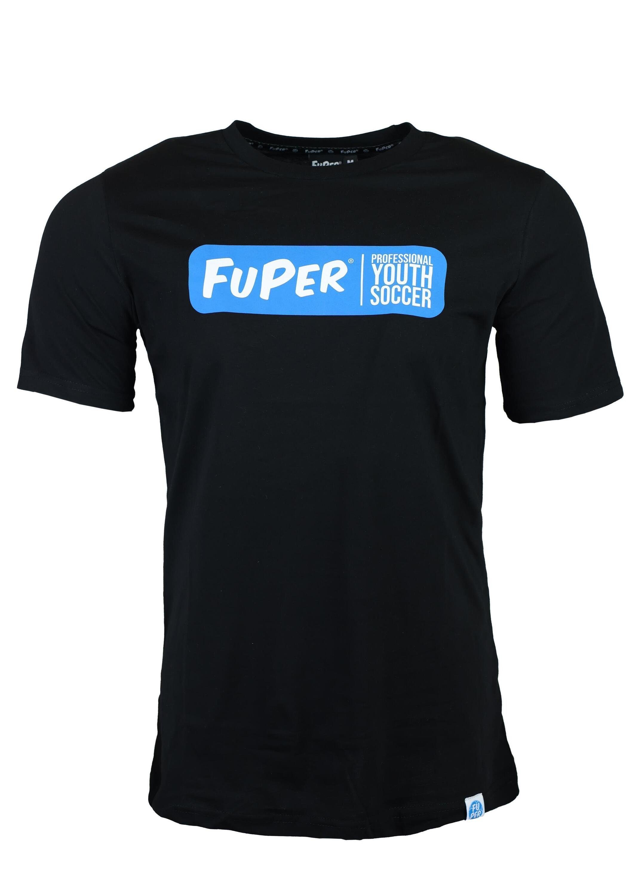 FuPer T-Shirt Jugend Baumwolle, für Juri aus Fußball, Black Kinder
