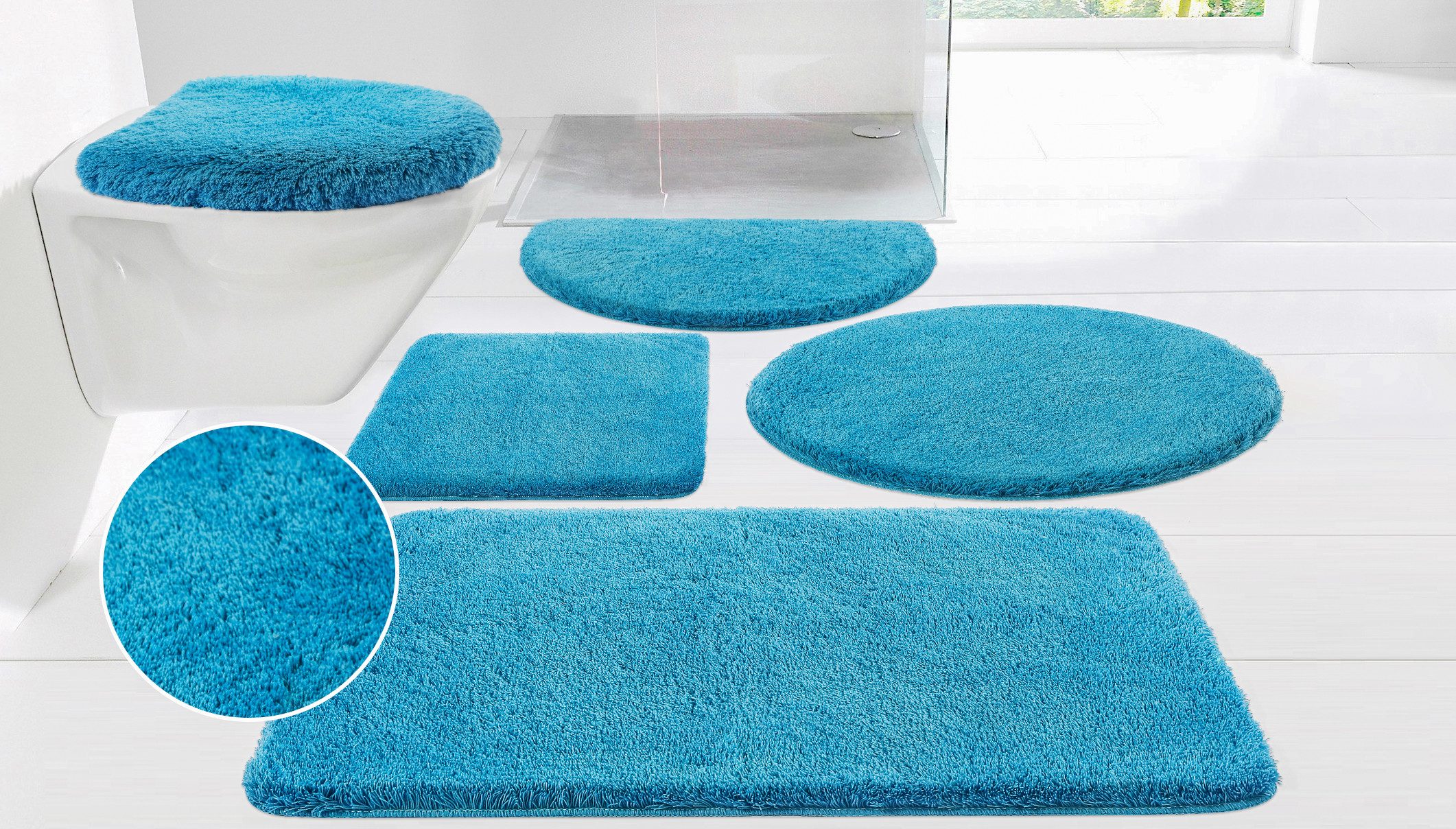 my home Badematte Merida, Badvorleger, Badezimmer Teppich, Höhe 32 mm, ruts günstig online kaufen