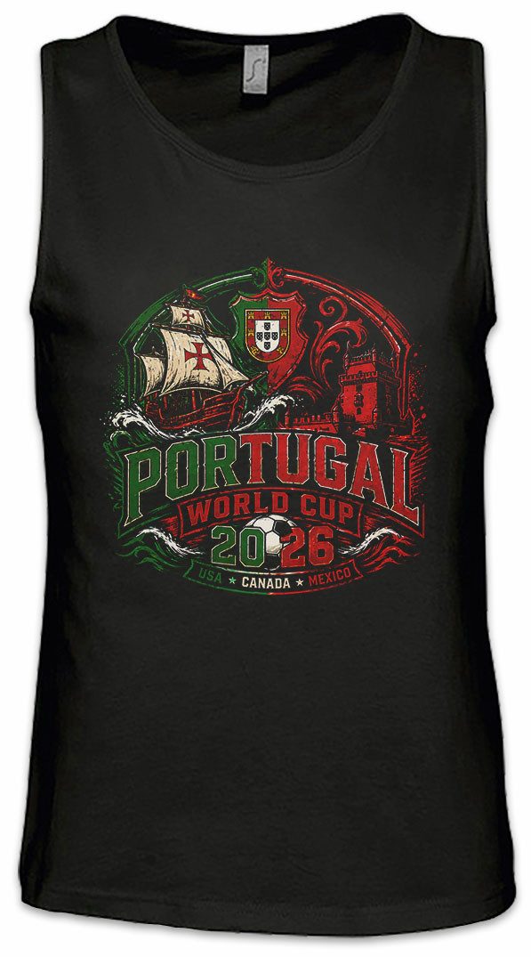 Urban Backwoods Tanktop Team Portugal 1 Ärmelloses T-Shirt Lusitano Lisboa Saudade Fado Navegadores Fußball WM Soccer