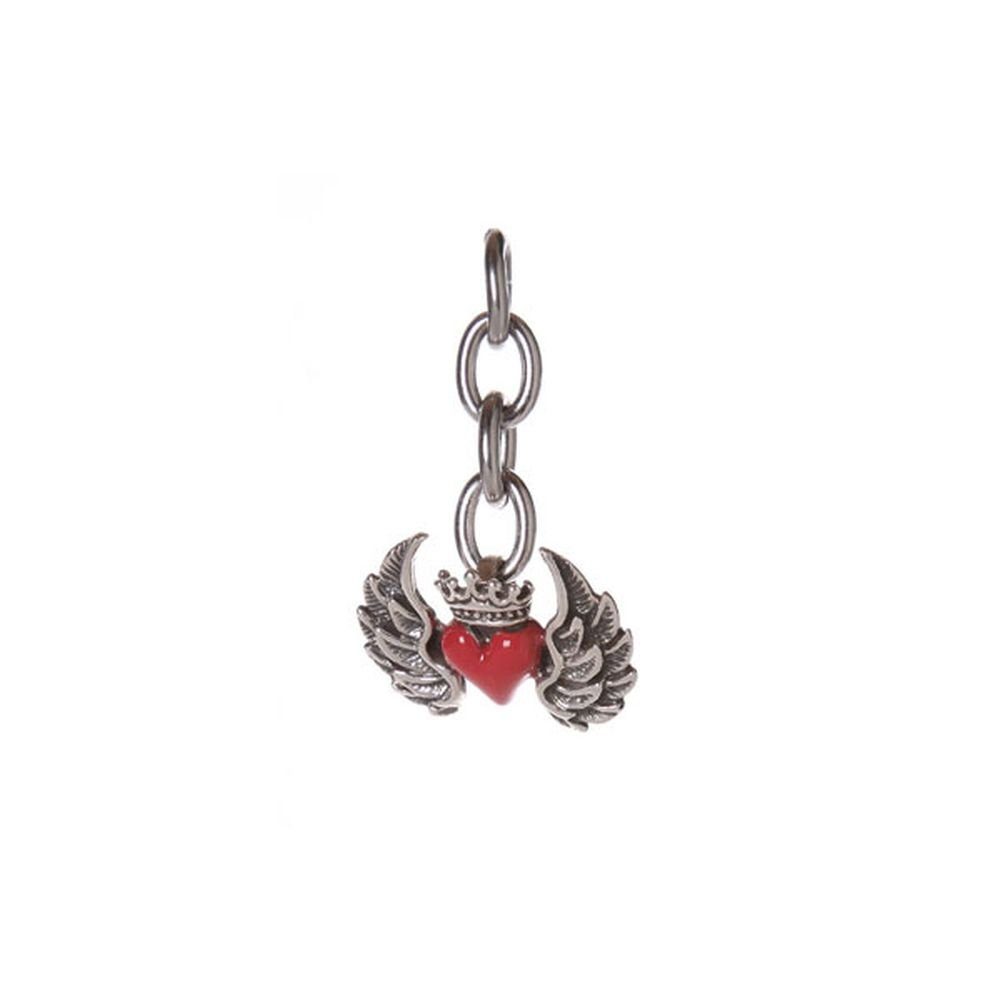 Kingka Charm-Einhänger Anhänger "Herz mit Flügel"