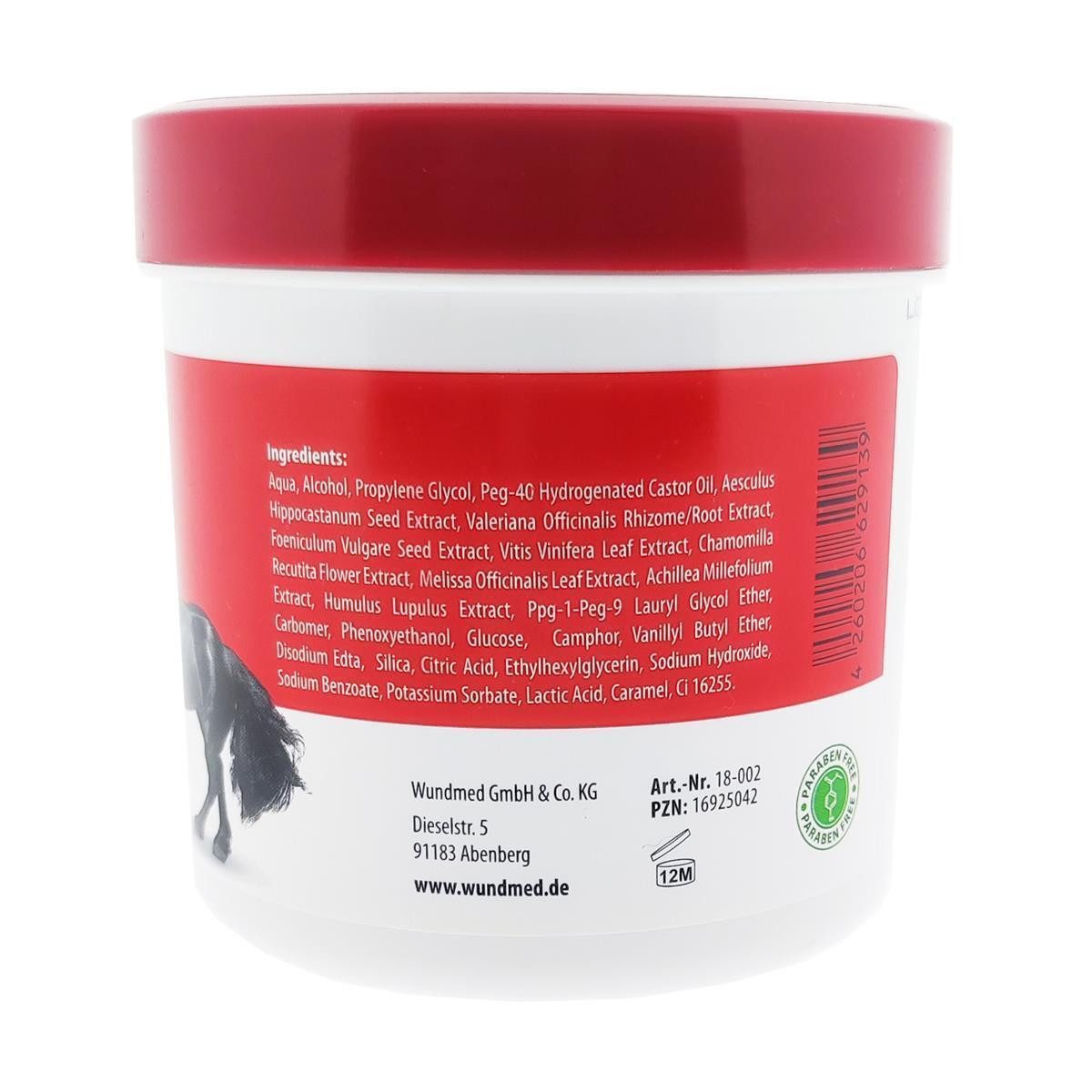 Wundmed Körperbalsam Wärmender Pferdebalsam 250ml Salbe 1 Stück Dose, 1-tlg., Zieht schnell ein, entspannt