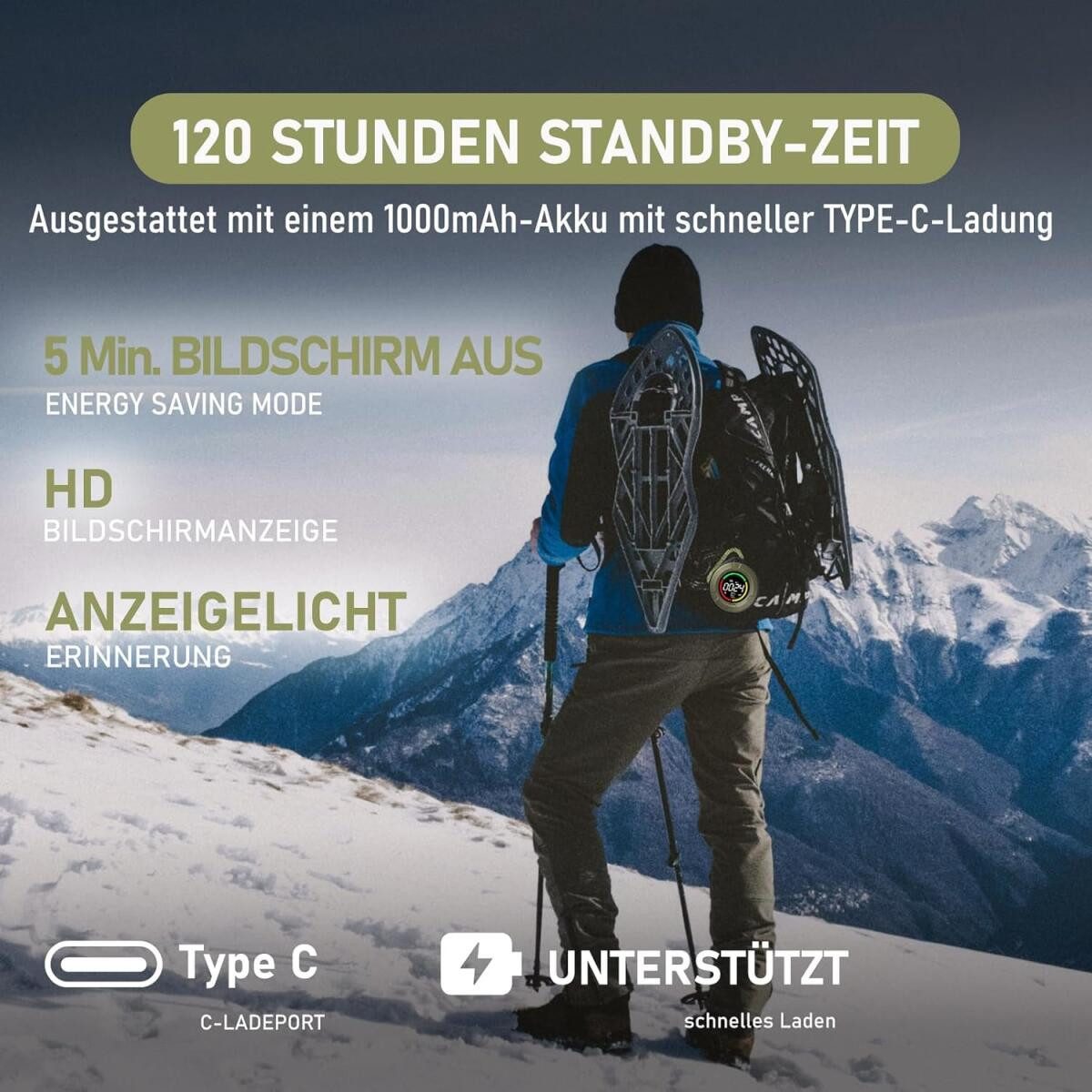 FELIXLEO CO Warnmelder Tragbar Mini Kohlenmonoxid Detektor Camping Reise CO-Melder – Bild 5 von 5
