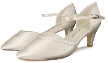 White Lady 752 ivory Satin - einfärbbare Brautschuhe Slingpumps