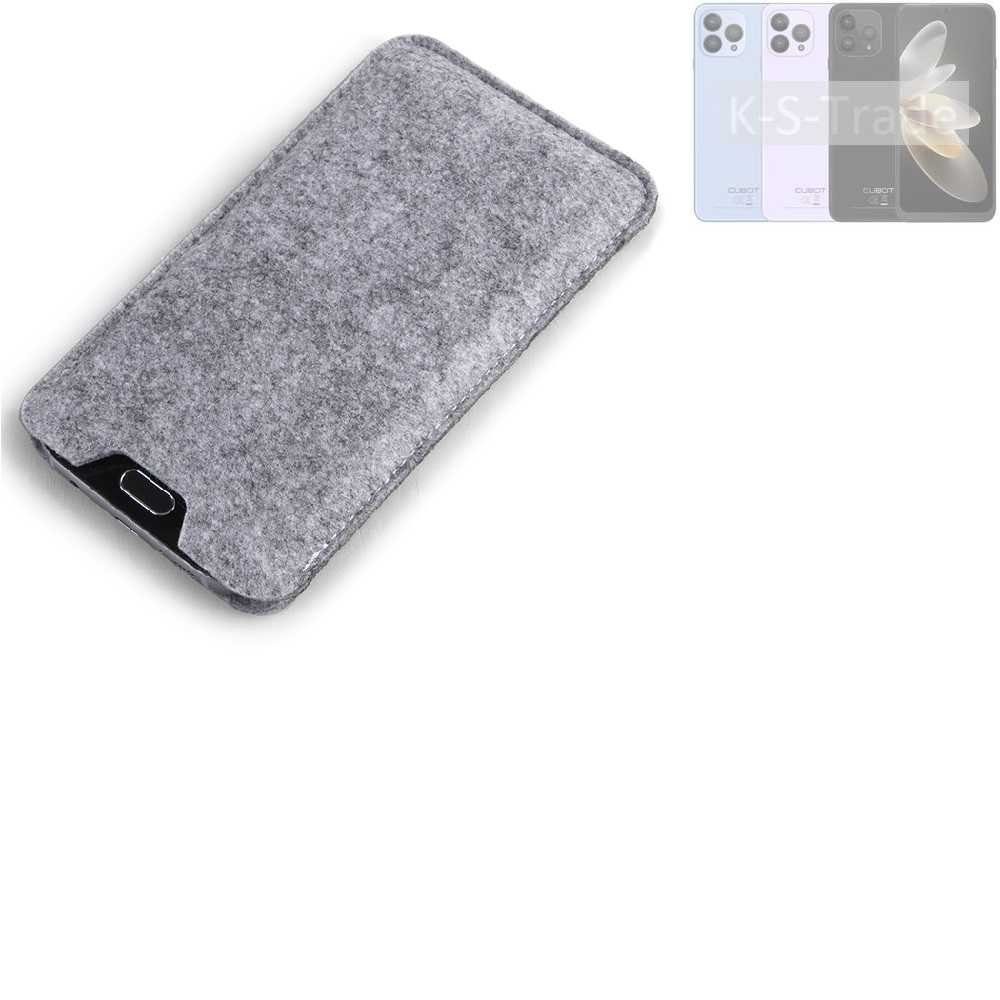 K-S-Trade Handyhülle für Cubot P80, Filz Handyhülle Schutzhülle Filztasche Filz Tasche Case Sleeve