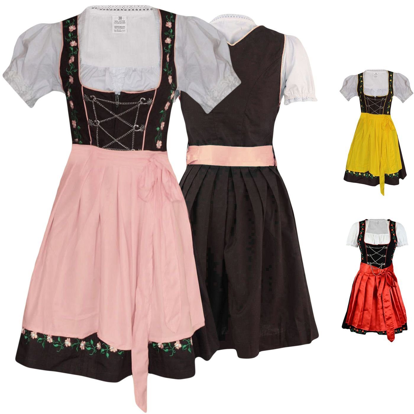 Dirndl Trachtenkleid Wear Dirndel 3-teiliges Mini GW1308 Dirndl German