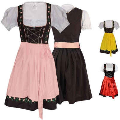 German Wear Dirndl GW1308 3-teiliges Mini Dirndl Dirndel Trachtenkleid