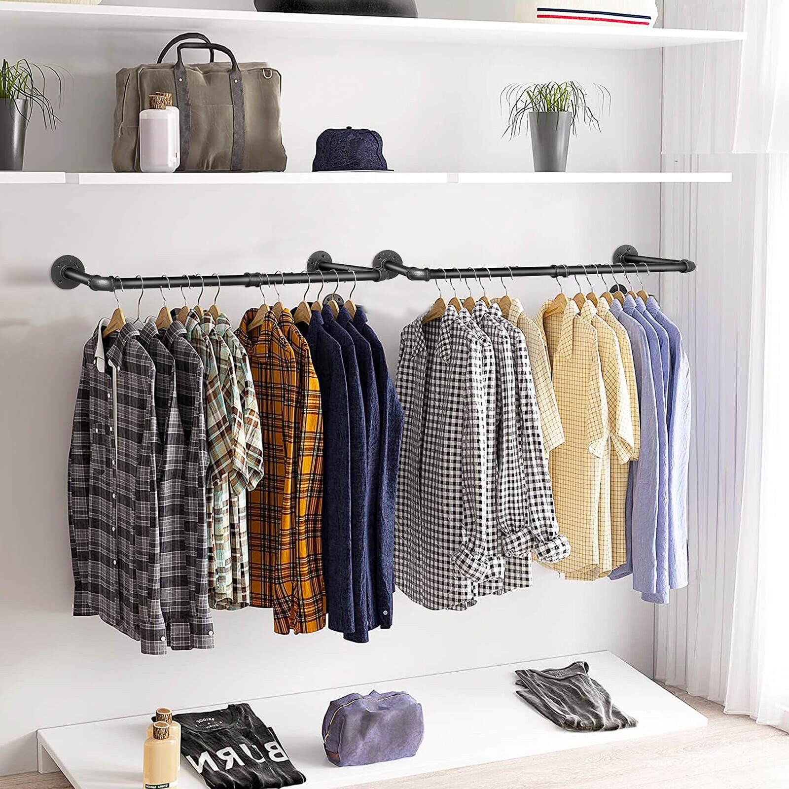 Youyijia Kleiderständer 2-Pack Kleiderständer für die Wand 50cm