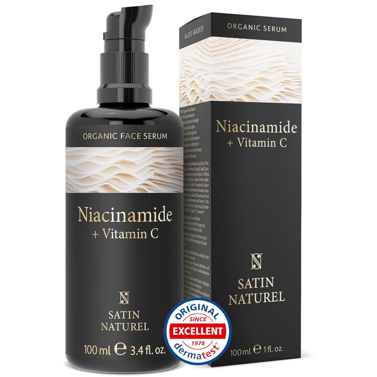 Gesichtsserum Niacinamide Bio Serum + Vitamin C, 100% Vegan