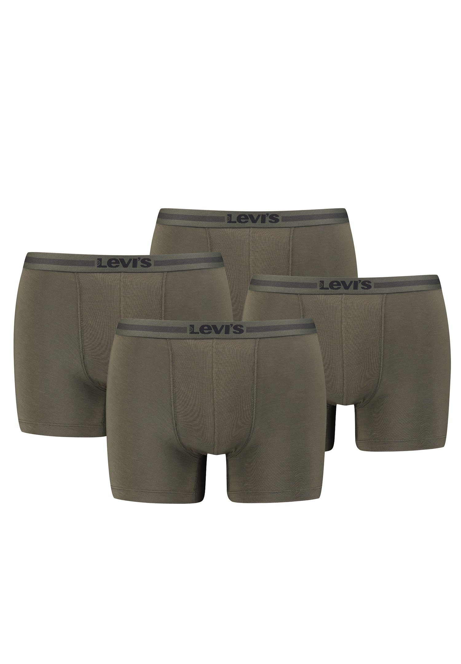Levi's® Boxershorts MEN TENCEL BOXER BRIEF 4er Pack (Set, 4-St., 4er-Pack) Khaki