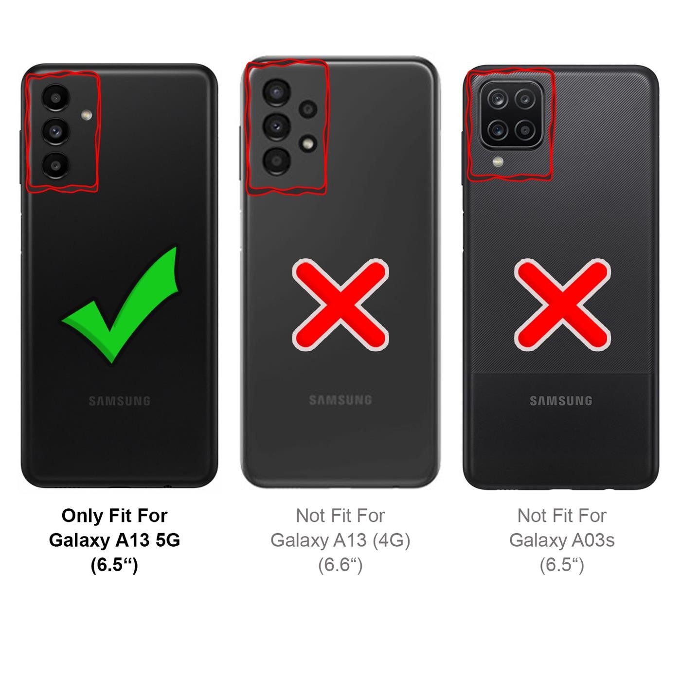 CoolGadget Handyhülle Magnet Case Handy Tasche für Samsung Galaxy A13 5G, Samsung A04s 6,5 Zoll, Hülle Klapphülle Ultra Slim Flip Cover Samsung A13 5G A04s Schutzhülle