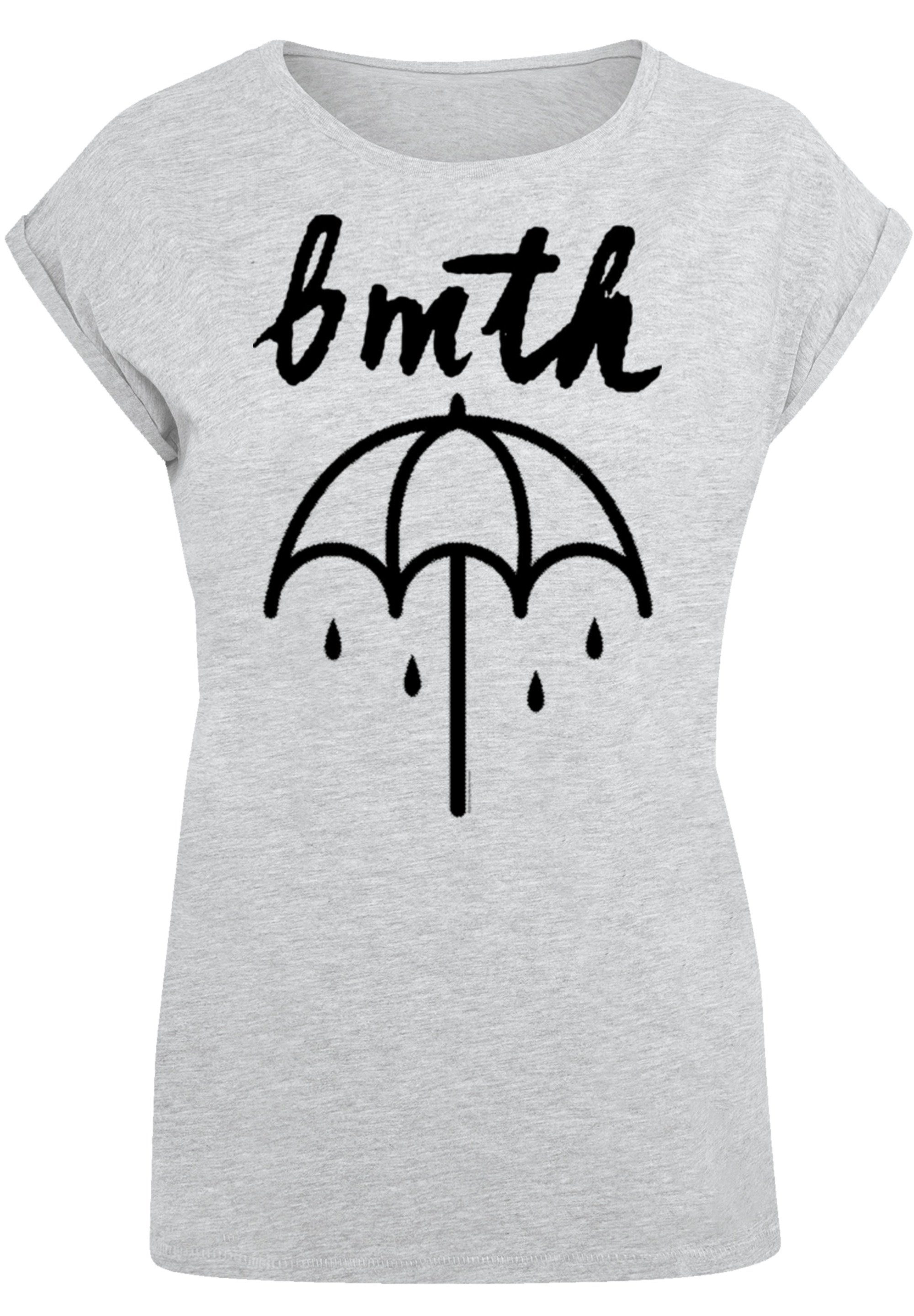 Band Qualität, Umbrella T-Shirt BMTH F4NT4STIC heather grey Rock-Musik, Band Metal Premium