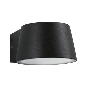 Paulmann LED Außen-Wandleuchte Capea IP44 96x128mm 3000K 6W 500lm 230V Anthrazit Aluminium, LED fest integriert, Warmweiß