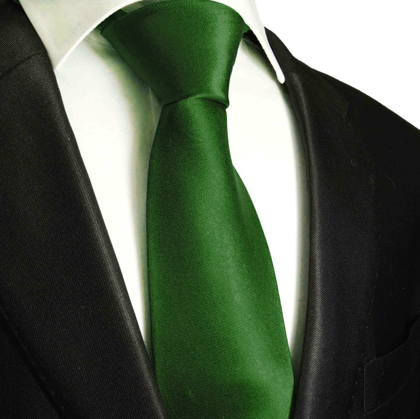 Paul Malone Krawatte für Herren Uni Krawatte smaragdgrün günstig online kaufen