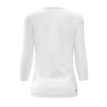 BIDI BADU Langarmshirt Crew Longsleeve mit V-Ausschnitt für Damen in weiß