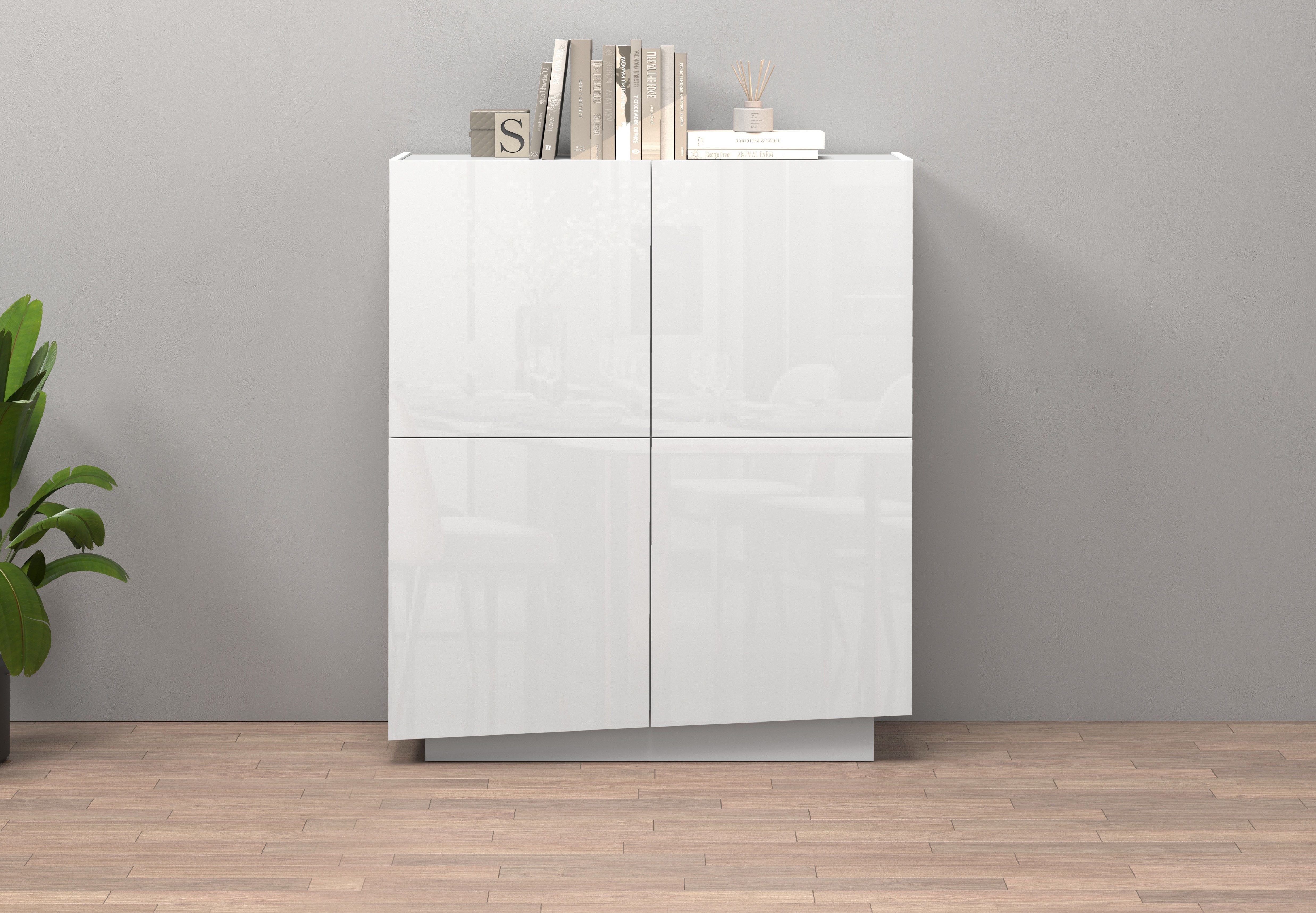 INOSIGN Highboard VELA, Highboard, Höhe 120 cm,Design mit schrägen Türen (1 günstig online kaufen
